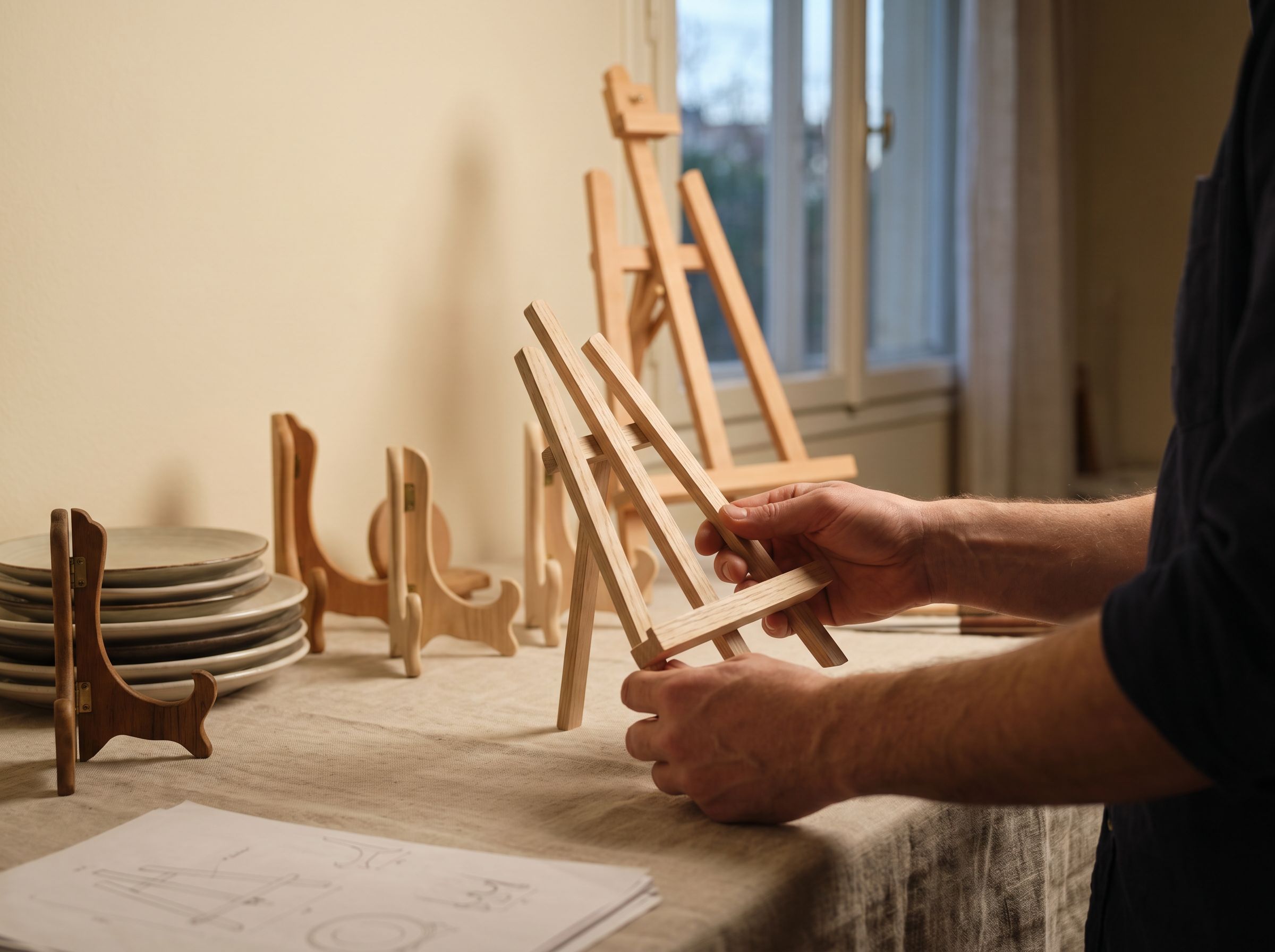 Atelier — supports en bois
